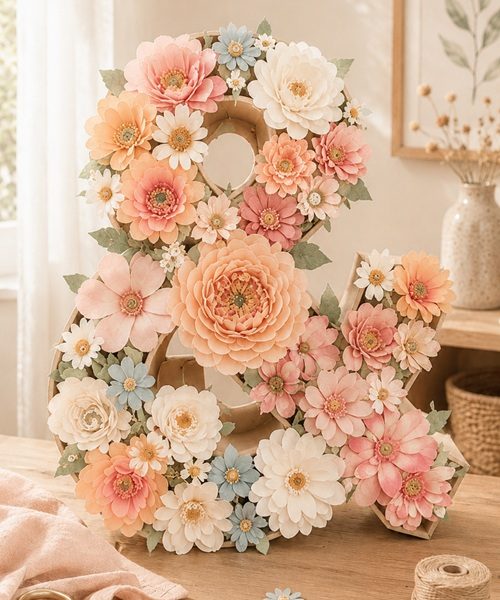 DIY Blumen-Buchstaben