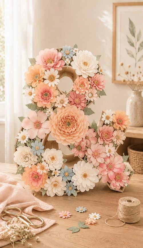 DIY Blumen-Buchstaben